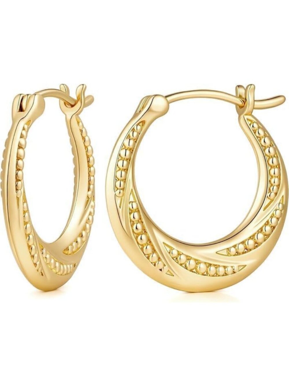 Stunning 14K Gold Hoop Earrings for Women - Perfect Gift for Any Occasion
